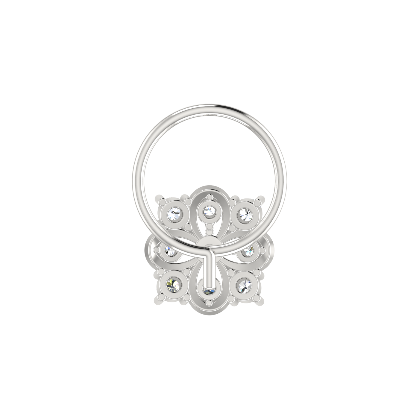 0.11 Carat Natural Diamond Nose Pin - HI Color, VS-SI Clarity.